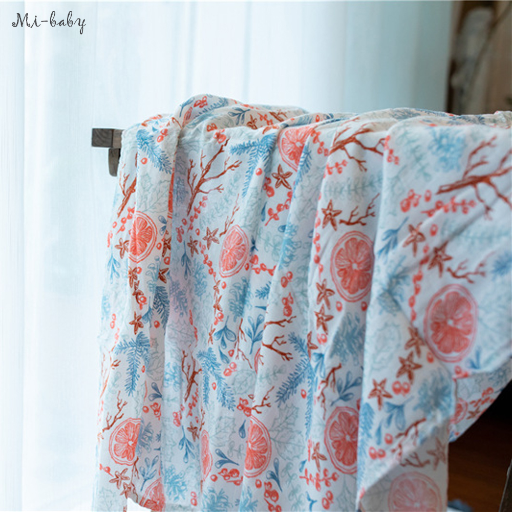 muslin bamboo cotton yarn cloth towel thin newborn baby Newborn delivery room bag towel Anti-jump swaddling towel blanket