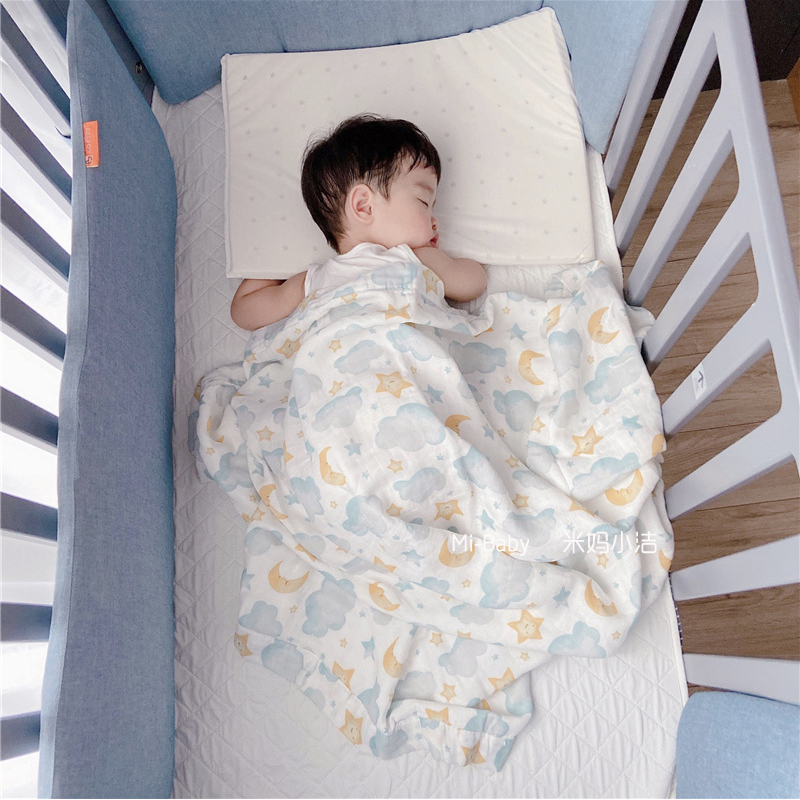 Baby Baby Boy 46 4 Layers Bamboo Fiber Gauze Bath Towels Cover Blanket Summer Thin Air Conditioned Room All Season Small Quilt