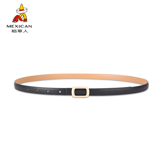 Scarecrow Belt Women's Fashion Versatile Decorative Belt Korean Niche Simple Pin Buckle Leather Jeans Belt New Style