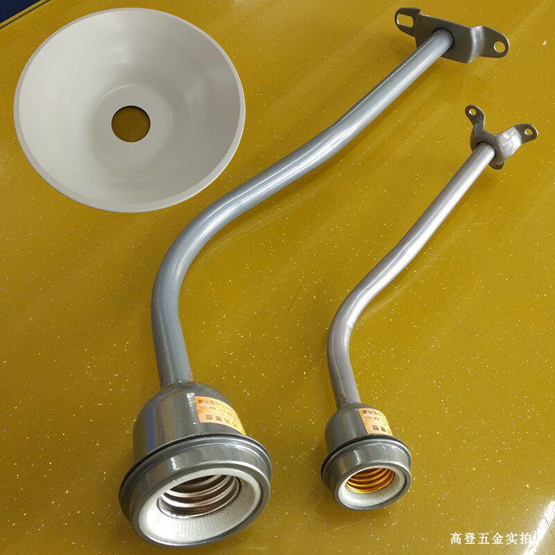 Old-fashioned street lamp screw mouth household high temperature ceramic lamp holder E40E27 outdoor waterproof street lampshade curved pole lamp holder