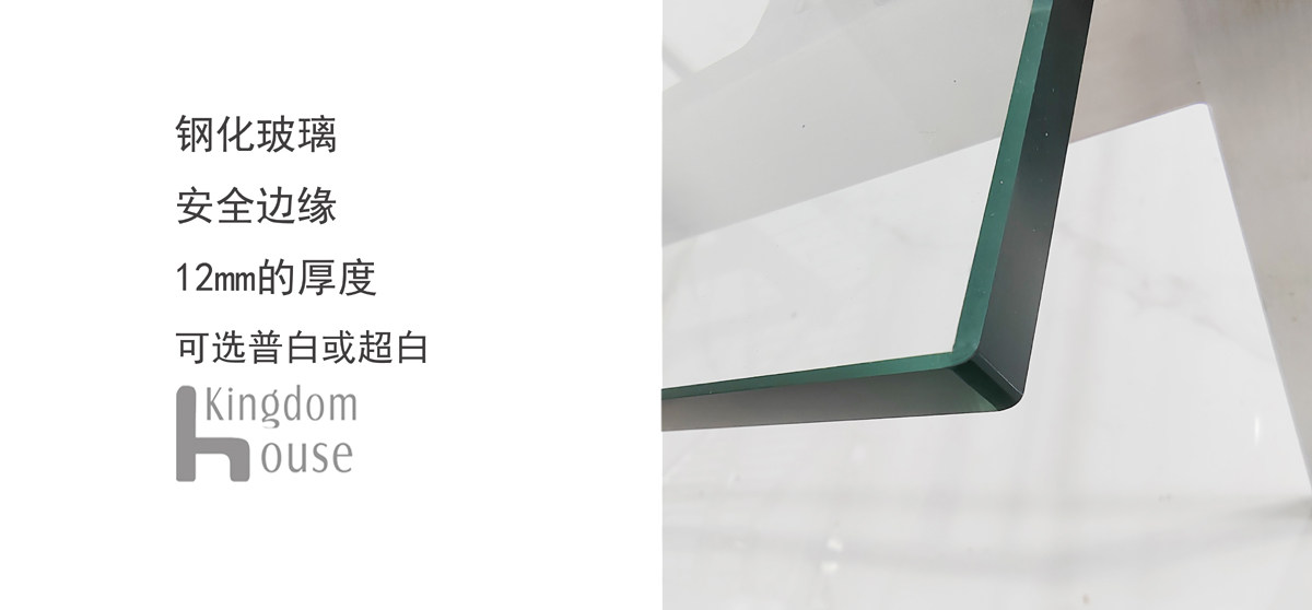Стеклянный обеденный стол iron light glass riva table意式现代不锈钢管玻璃办公桌会议桌