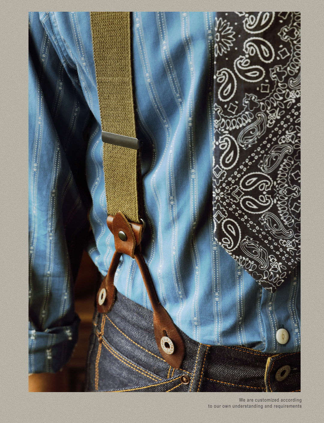 Red Tornado Vintage Super Quality Adjustable Cowhide Spaghetti Flexible Shoulder Strap Suspenders One Belt Two Usage Option