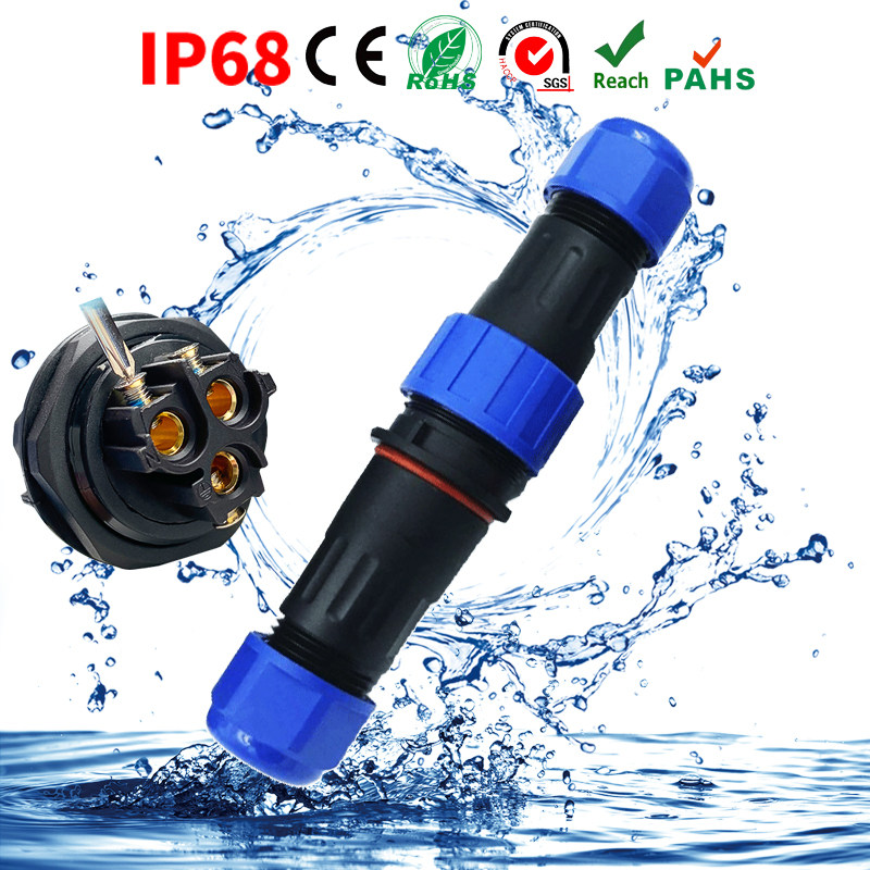 Waterproof aviation plug socket IP68LD16-20-28 male and female butt straight head screw wiring free welding