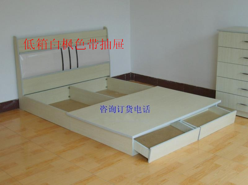 Bắc Kinh giường đôi rắn gỗ giường đôi giường gỗ tấm lắp ráp 1,2m 1,5 m 1,8 - Giường các mẫu giường ngủ đẹp