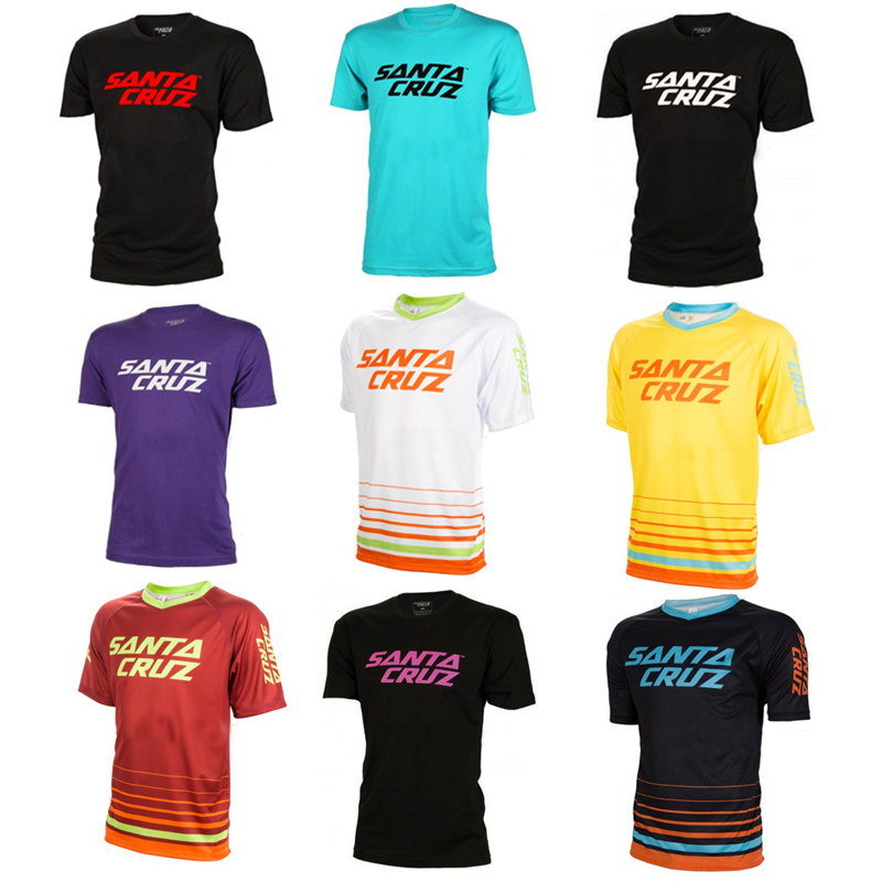 SANTA CRUZ downhill suit summer short sleeve quick-drying T-shirt three pants mountain bike bike riding suit
