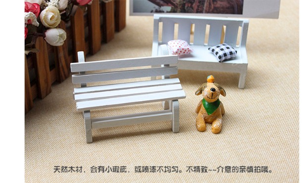 Công viên nhỏ màu trắng Ghế nhỏ Hình ảnh Đạo cụ Chụp Đạo cụ Chụp Trang sức Chụp Vải Vải Đạo cụ Trang trí - Trang trí nội thất phụ kiện trang trí kệ tivi