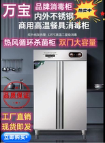 Wanbao commercial large-capacity disinfection cabinet hotel school canteen double-door plate high temperature hot air circulation disinfection cupboard