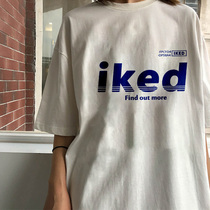 Short Sleeve T-Shirt Female Summer Han Prints Original Juku Cartoon Print Loose Bf Trend Half Sleeve Compassionate Blouse Students