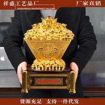 Home Residence Feng Shui Decoration Hot Sell Gilded Swing Piece One Bucket Gold Pendulum Piece Manufacturer Direct Sales Money Day Into The Bucket Gold Resin