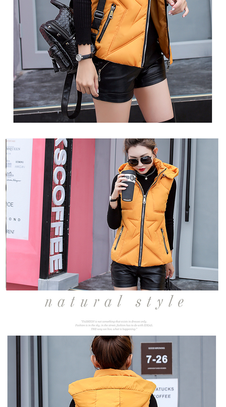 Phiên bản Hàn Quốc của mùa thu mới và mùa đông cotton vest nữ phần ngắn Slim mỏng xuống cotton vest vest cotton vai áo khoác sinh viên ấm áp áo khoác da nữ