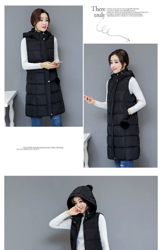 Áo vest nữ cotton dài thu đông 18 mới thời trang Hàn Quốc áo trễ vai dày vest mỏng xuống áo vest áo dạ đẹp