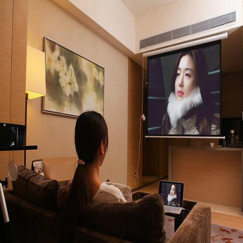 Great Brand White Snow 100120133150-inch Electric Curtain HD 3D wall-mounted projector curtain
