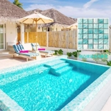 Бассейн, зеленая мозаика, популярно в интернете, с печатью вашего логотипа, делается под заказ