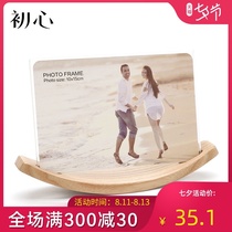 Chuxin wooden acrylic photo frame solid wood creative 7 inch 6 six seven inch childrens wedding album frame set table wash photos