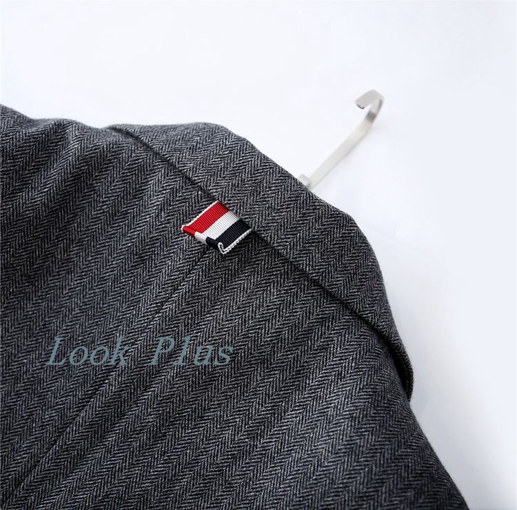 Anh retro xương cá len len tweed Slim TB phù hợp với vest ba mảnh phù hợp với áo dạ nam
