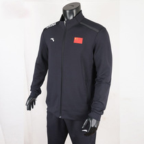 ANTA ANTA Set 2021 New Stand Collar Sports Set Men and Women Knitted Sports Set Long Sleeve Pants