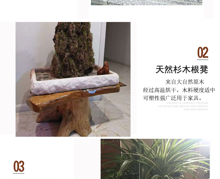 Rễ khắc phân hoa đứng cơ sở gỗ bàn trà ghế phân gỗ rắn gốc cây cà phê cơ sở gốc cây khối gỗ - Các món ăn khao khát gốc bàn ghế gốc cây bằng gỗ