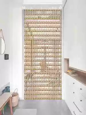 Crystal Bead Curtain Summer Anti-mosquito Beaded Curtain New Home Net Red Partition Window Half Curtain Free Beading