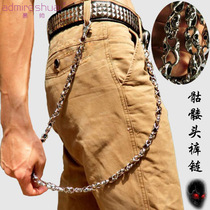 Fashionable new skull pants chain personality self-defense metal alloy waist chain hip hop punk avant-garde alternative waist pendant