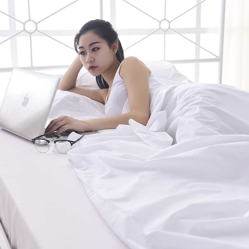 Rắn màu trắng du lịch bẩn túi ngủ bông tinh khiết kinh doanh khách sạn trắng làm sạch nguồn cung cấp vệ sinh cách ly túi ngủ cho học sinh tiểu học