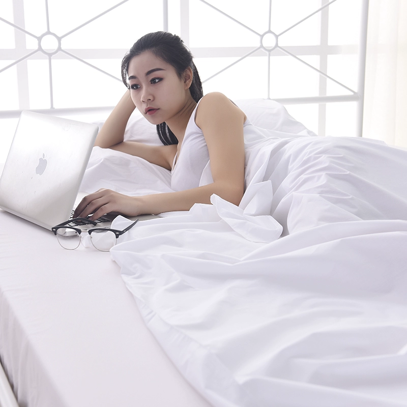 Rắn màu trắng du lịch bẩn túi ngủ bông tinh khiết kinh doanh khách sạn trắng làm sạch nguồn cung cấp vệ sinh cách ly cá mập túi ngủ