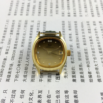 Original stock Tianjin Watch Factory Seagull brand square yellow shell brown face single calendar manual mechanical womens watch