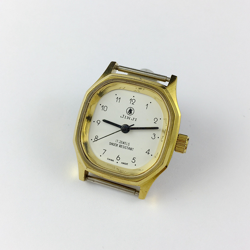 Shanghai Handwatch Factory Golden Rooster Digital surface Manual Upper Chord Lady Mechanic Watch Diameter 26 mm Meter Belt