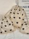 Youmu bag champagne love drawstring pocket small items cosmetics storage bag sundries portable polyester bag