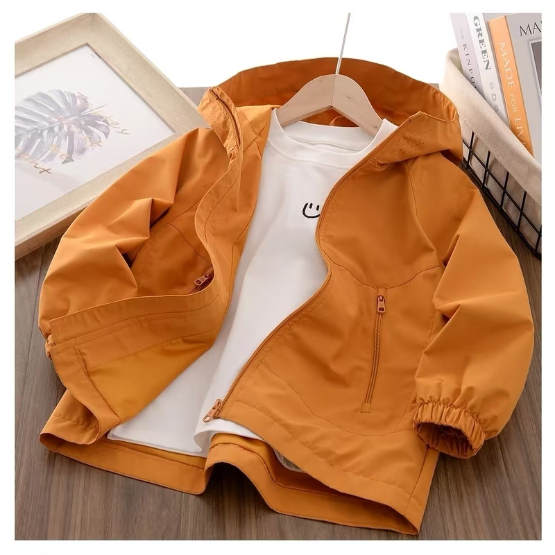 Boys' New Style Jacket, Autumn Clothing, Children's Hooded Zipper Shirt, Little Boy's Casual Sportswear, Spring and Autumn Windbreaker Boys' New Style Jacket, Autumn Clothing, Children's Hooded Zipper Shirt, Little Boy's Casual Sportswear, Spring and Autumn Windbreaker