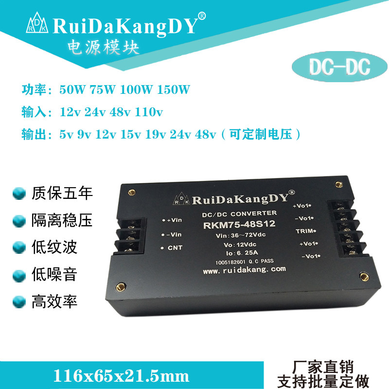 RIDAKON DC-DC Power Module Single 50-300W 12v24v48v to 3v5v12v15v19v24v48v