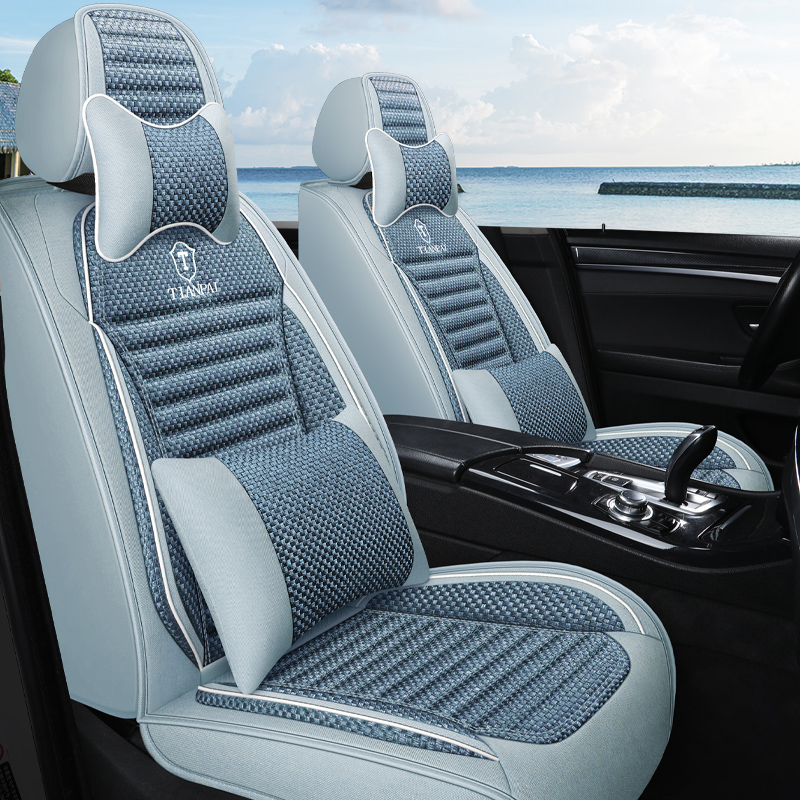 Car cushion four seasons universal seat cushion Net red seat cover 21 special summer linen art full surround seat cover