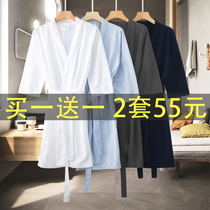 Bathrobe male and female couple long four season universal bathrobe beauty salon special dressing gown and dress suction speed