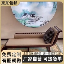 Customizable new Chinese style solid wood ash wood chaise longue chair toffee chair sofa living room balcony V chaise longue single bed