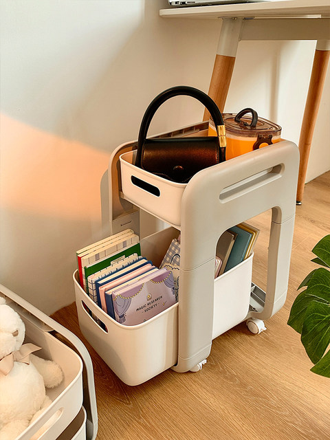 Office good things under the table rack station package artifact removable trolley desktop storage cabinet bookshelf basket