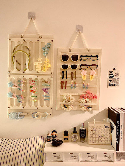 发夹发卡发饰发箍发圈收纳神器壁挂袋子墨镜展示置物架首饰饰品盒