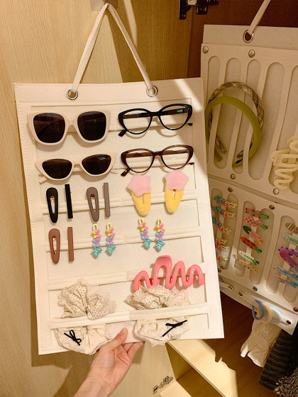 发夹发卡发饰发箍发圈收纳神器壁挂袋子墨镜展示置物架首饰饰品盒