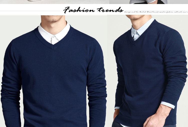 Áo len nam mùa xuân và mùa thu 2019 áo len cổ lọ cotton áo len màu rắn Áo len nam trẻ trung - Cardigan ao khoac nam