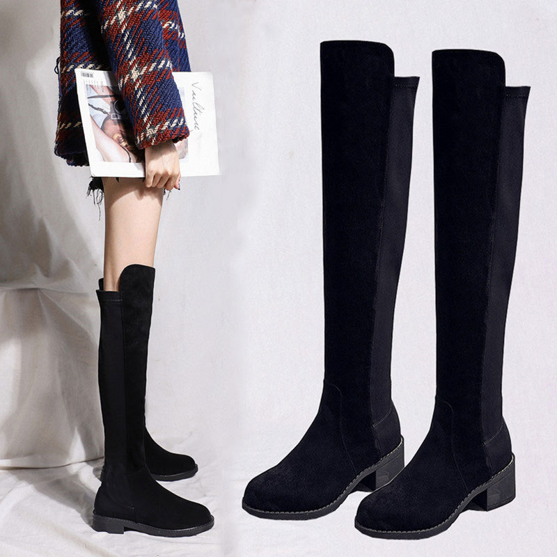 Over-The-Knee Boots for Women, 2025 Autumn and Winter New Versatile Riding Boots, High Elastic Boots, Trendy Slim Boots, Long Boots