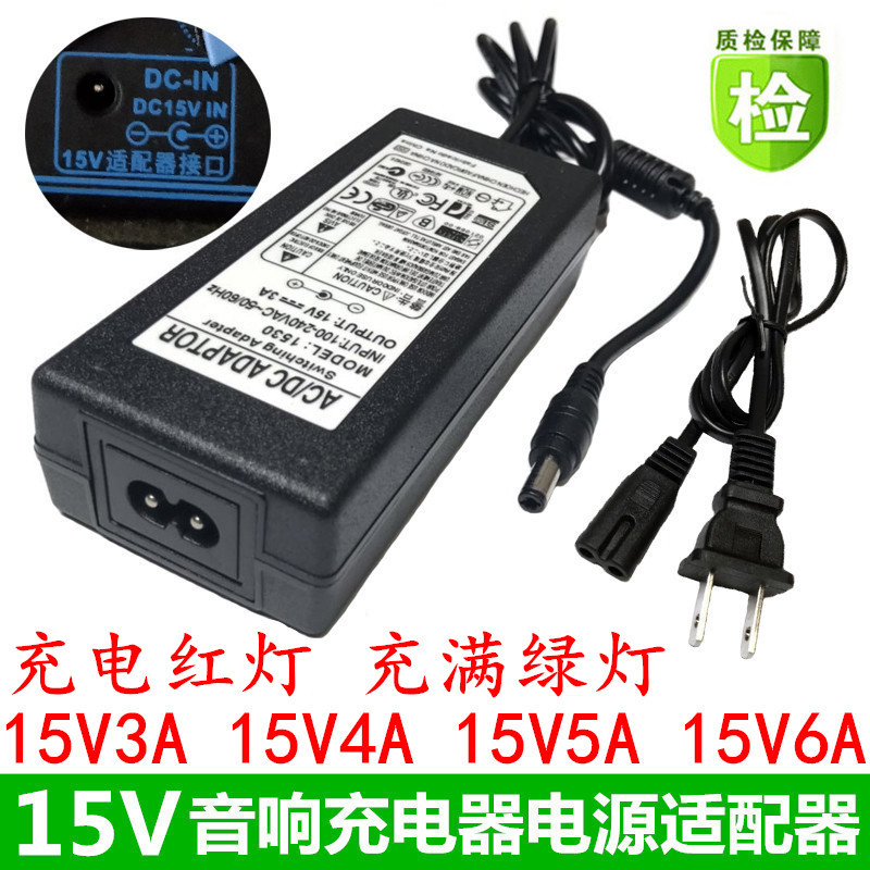 Speaker Charger 15V3A4A5A6A Power Adapter for Temei, Xinxin, Feiyang Square Dance Trolley Speaker