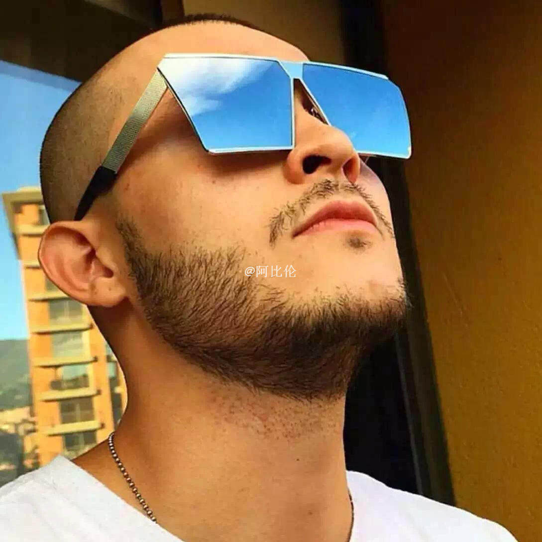 square reflective sunglasses