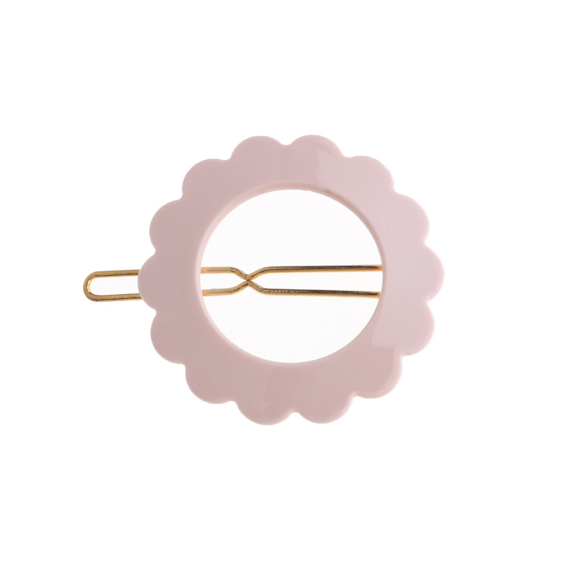 ins hollowed-out sunflower cute child girl's acrylic edge clip hairpin hairpin 21