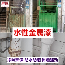 Water-based metal anti-rust paint Anti-theft door entry iron doors and windows color change renovation household railing aluminum alloy special paint