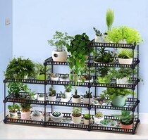 New flower shelf multi-layer functional flower cultivation indoor balcony living room with flower pots wrought iron spider orchid green dill economical