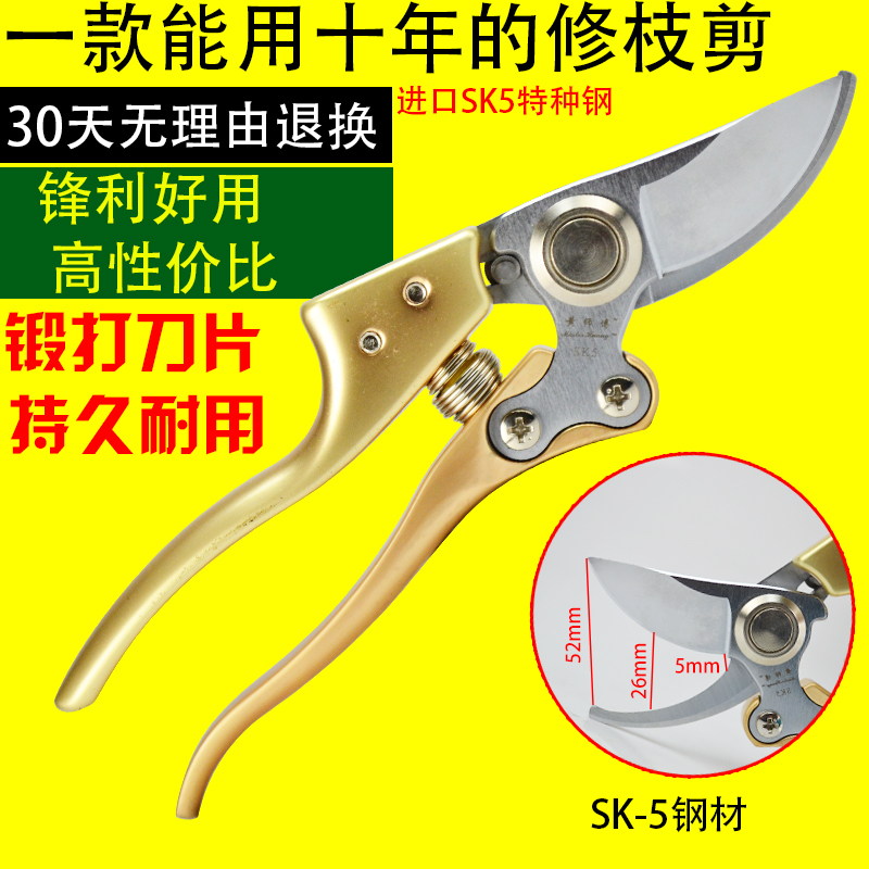 进口精钢园林工具花剪刀修剪树枝果树剪子粗枝剪果修枝剪园艺剪刀
