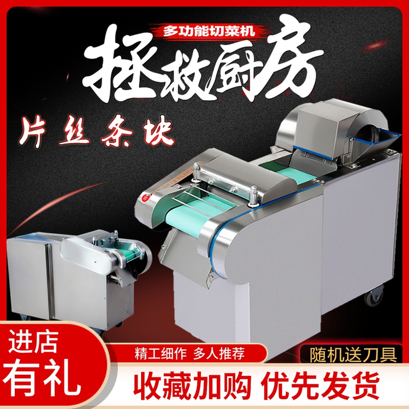 Fully automatic multifunction cutting machine commercial cut kelp silk soil bean slice with leek filling chili section wolf tooth potatoes