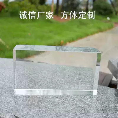 Crystal brick transparent glass cube is suitable for high-end hotel entertainment club storefront decoration materials