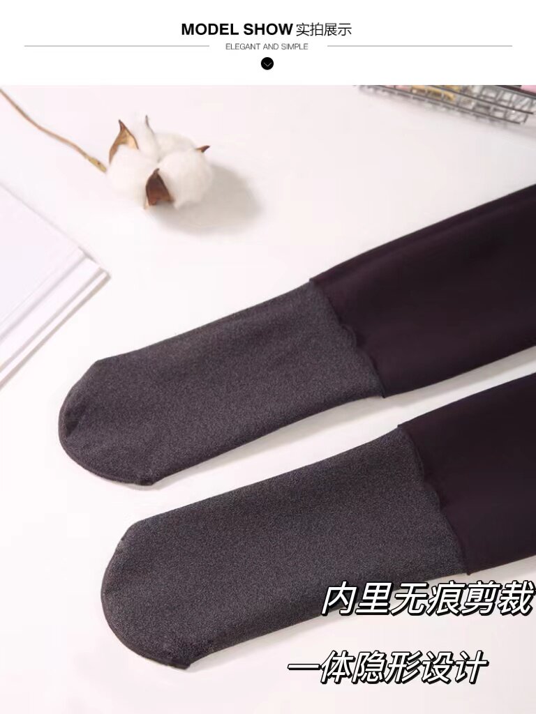 Колготки, удерживающий тепло черный утягивающий пояс на талию, тонкие леггинсы, высокая талия 