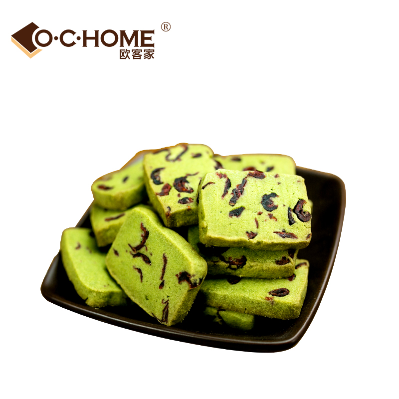 【欧客家_抹茶蔓越莓曲奇饼】好吃的休闲食品小吃干粮零食点 180g_全网优惠券