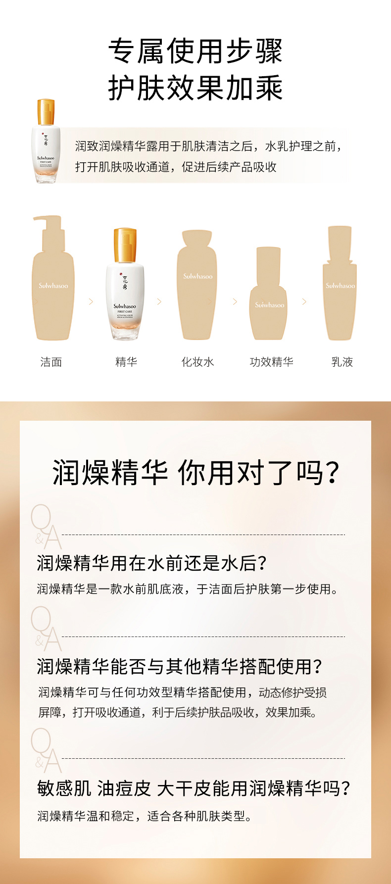 雪花秀 润燥精华液 90ml+9件套 礼盒装 图11
