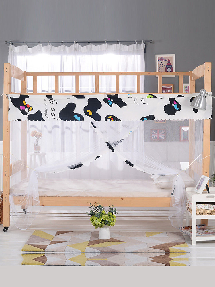 Student dormitory mosquito net Upper and lower bunk 1 2 meters single bedroom dust-proof top Princess wind bed and down 0 9m universal